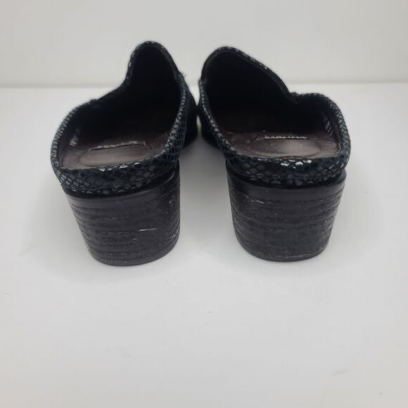 Stuart Weitzman Black Snakeskin Python Slip On Loafer 7 1/2 - Picture 4 of 16